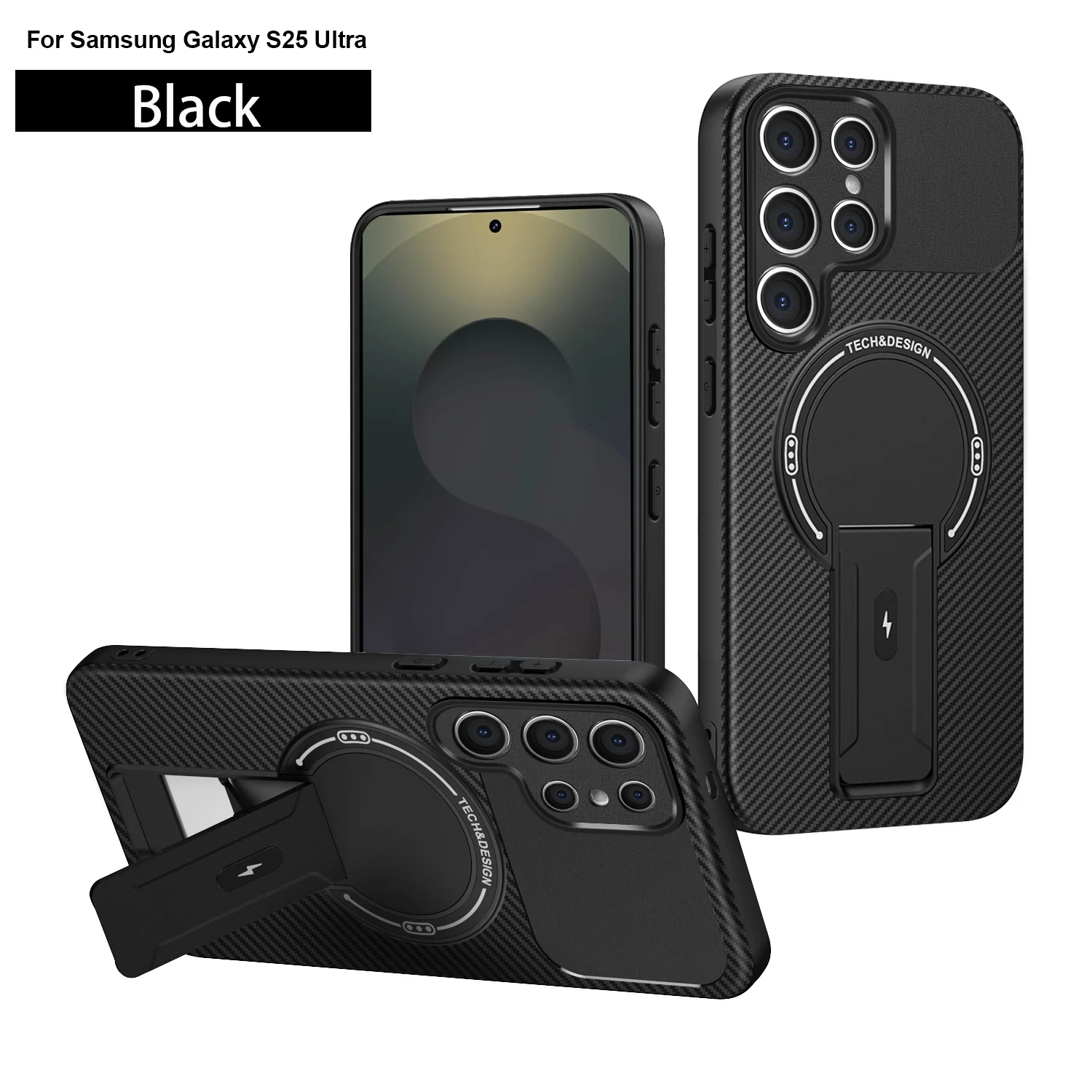Für Samsung S25 Ultra Unsichtbare Unterstützung Fall für Samsung Galaxy S24 S23 S22 Ultra S25FE EDGE S24FE Magnetische Harte Anti-herbst Abdeckung