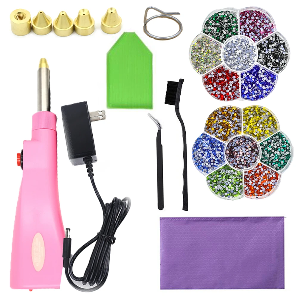 AAAA Rhinestone Set Upgrade Version Hot Fix Applicator/High Temperature When Energized Automatically Pick Up Hot Fix Rhinestones