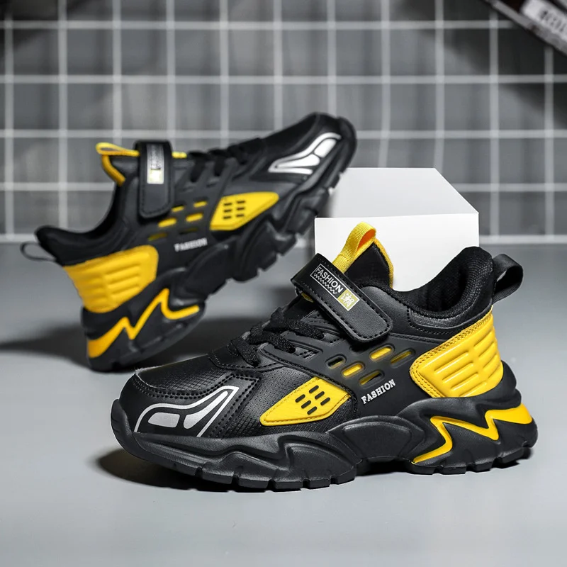 52706-c6d08e.jpg Kids Casual Running Sneakers PU Leather Comfortable Sports Shoes