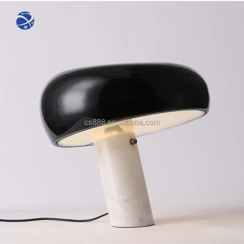 Original brand new！Creative Nordic Mushroom Green Modern Snoopy Marble Base Table Lamp Led Living Room