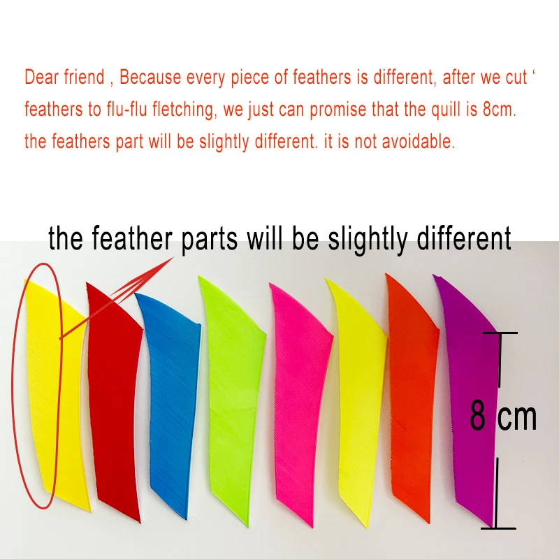 الجناح الأيسر تركيا الريش السهم انفلونزا فلو ريشة 50 قطعة 8 سنتيمتر المعين DIY بها بنفسك خشبية الخيزران السهم اكسسوارات #6