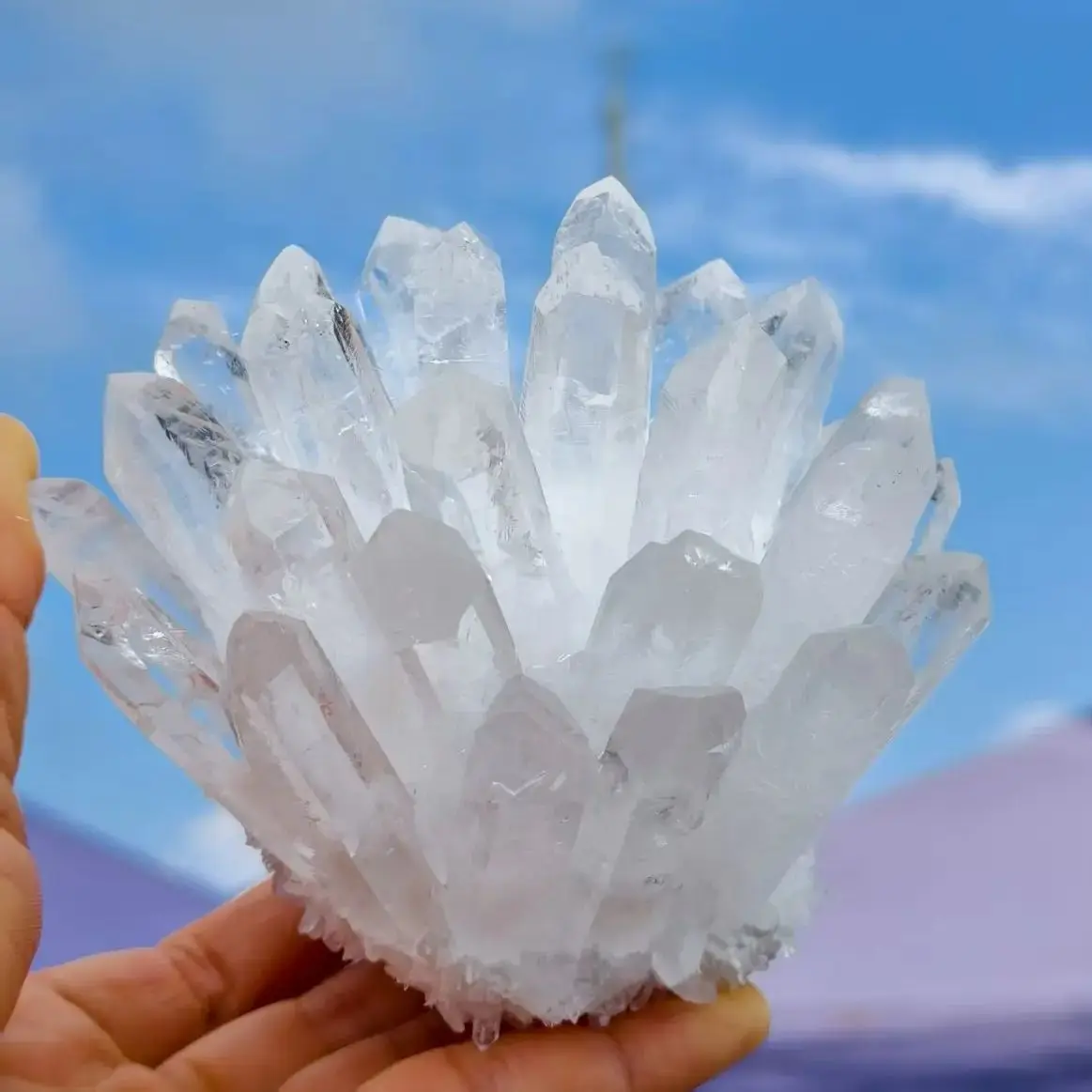 

Large!Natural Formed!Newly Discovered White Phantom Quartz Crystal Clusters, Minerals, Reiki, Healing Clusters