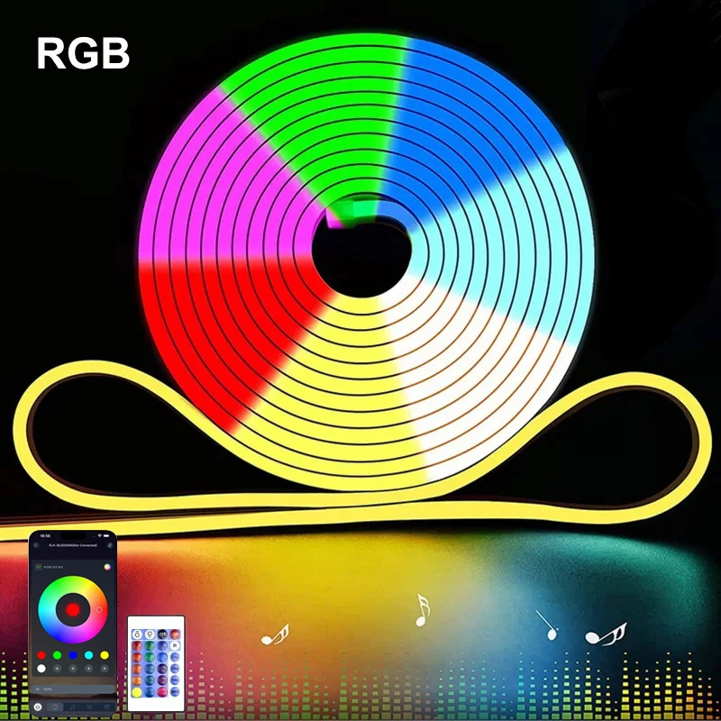 

Neon Led Strip Lights Waterproof Usb Bluetooth Led Tape Light Strip Music Sync Led Lighting Strips Rgb Led Strip Neon Rope