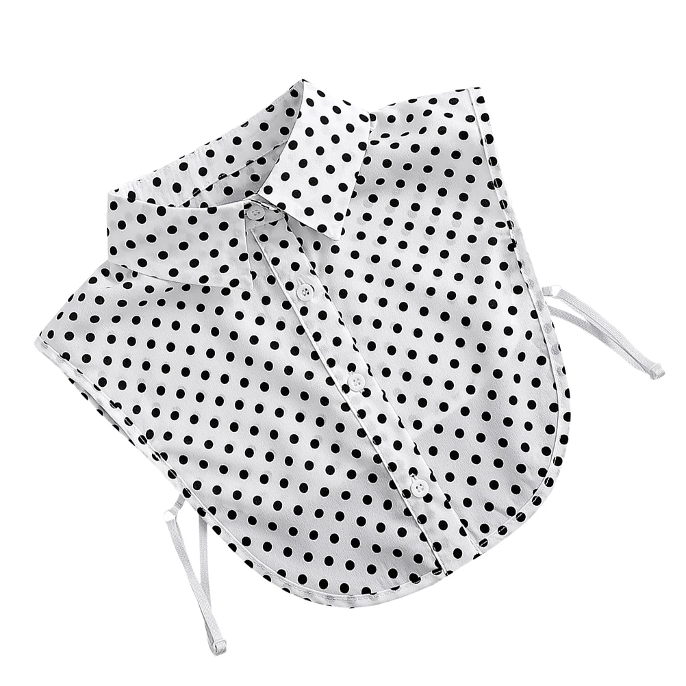 

Polka Dot Shirt Fake Collar Detachable Dickey For Blouse Sweater Uniform False Shirt Insert Half Collar Accessory