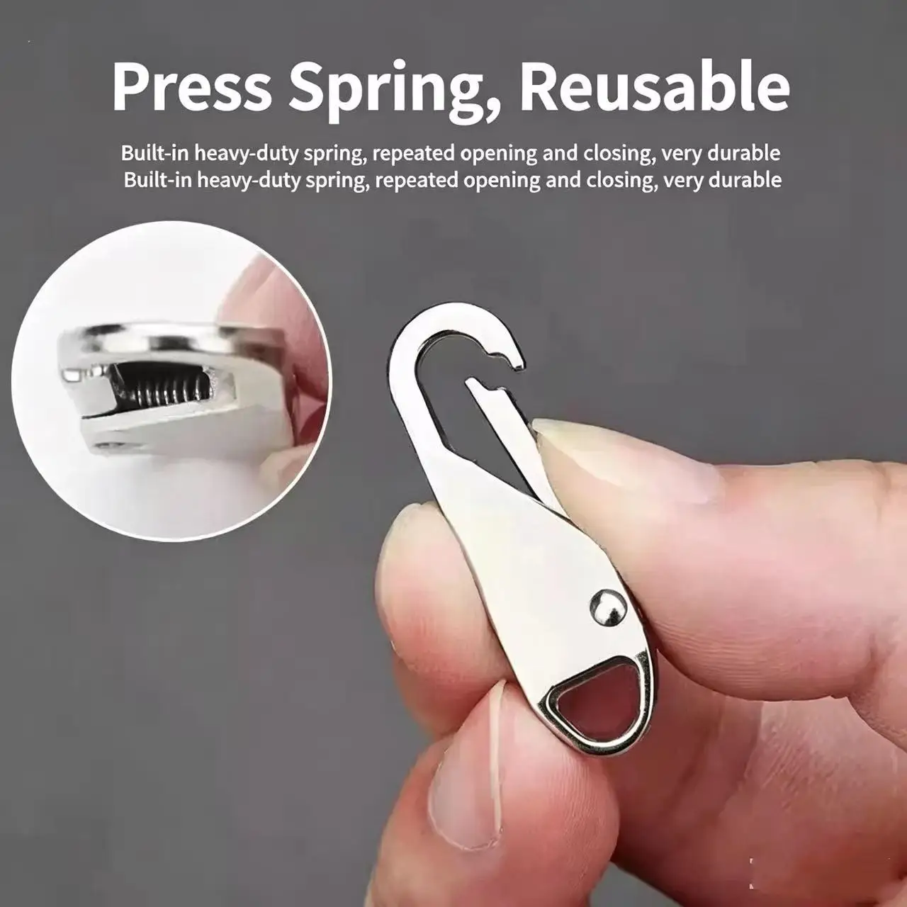 5Pcs Random Color Detachable Zipper Pull Tab, PP Material Replacement Zipper Puller, Quick Install Zipper Slider for Bags Luggag