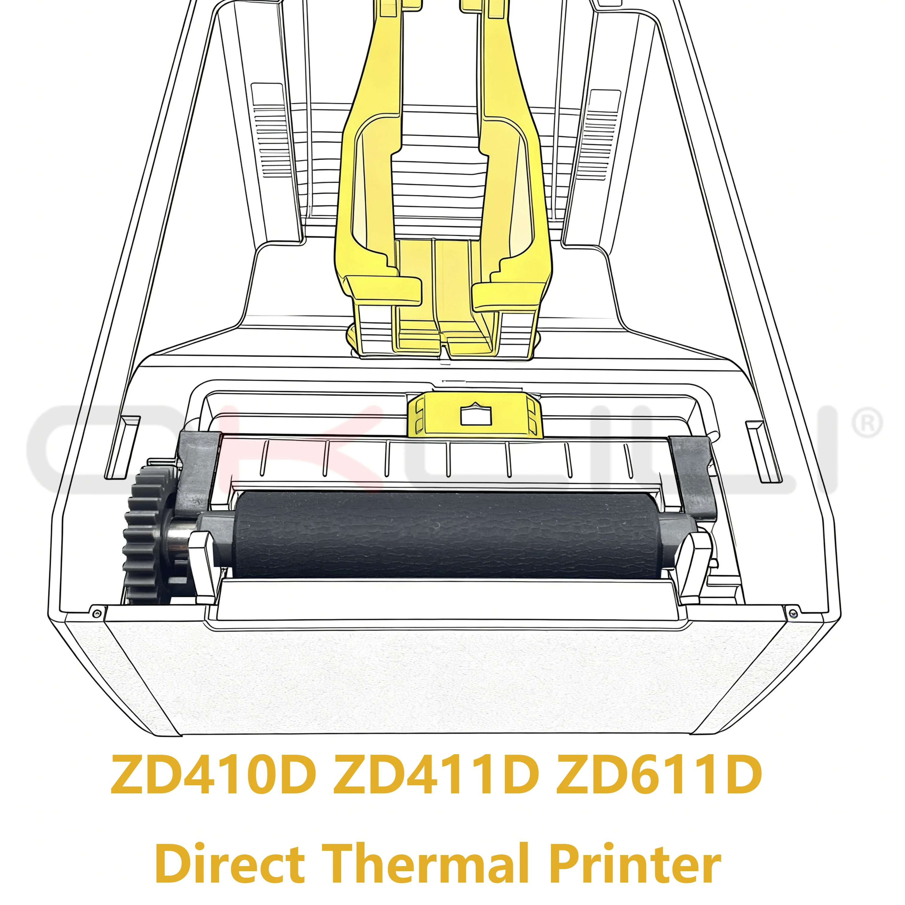 P1079903-003 Platen Roller Repair Kit + Bushing Bearings Gear Transfer for Zebra ZD410 ZD411 ZD611 ZD410D ZD411D ZD611D ZD411-HC