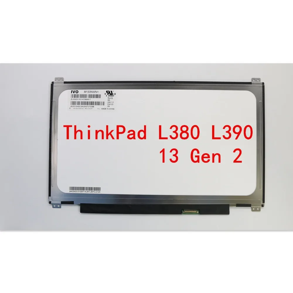 New Original Laptop For Lenovo ThinkPad L380 L390 13 Gen 2 13.3'' HD Nontouch LCD Screen FRU 01AV671 01AV672 01HW733