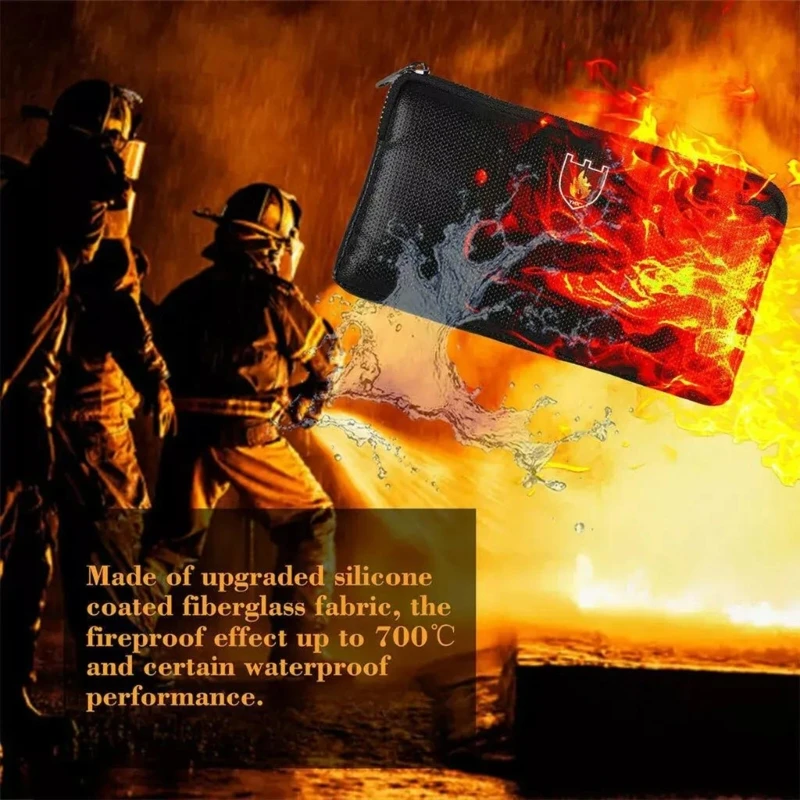 Fireproof Travel Cable Organizers Bag Waterproof Cable Carry Case for Powerbank