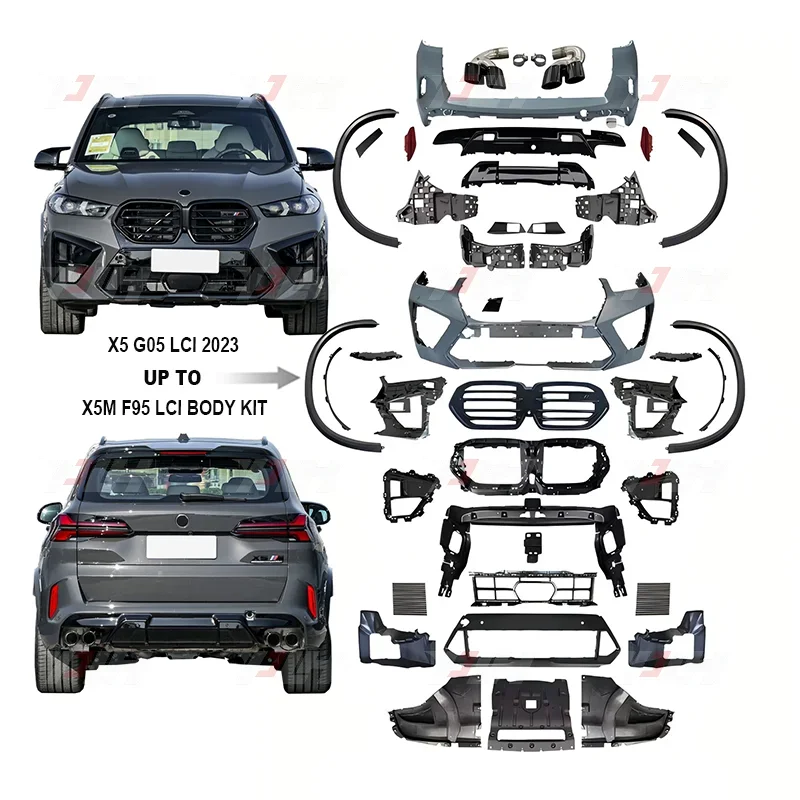 

Обновление до 2023 F95 Lci X5m Style Bodykit Комплект кузова Передний бампер Задний бампер Полный комплект для Bmw X5 G05 Lci Детали кузова автомобиля