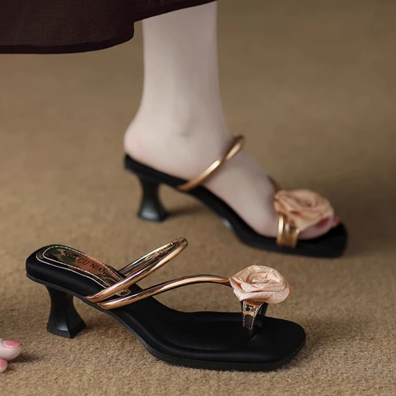 

Весна/осень 2024, новые потрясающие и стильные шлепанцы на тонком каблуке и высоком каблуке, женская обувь, туфли-лодочки