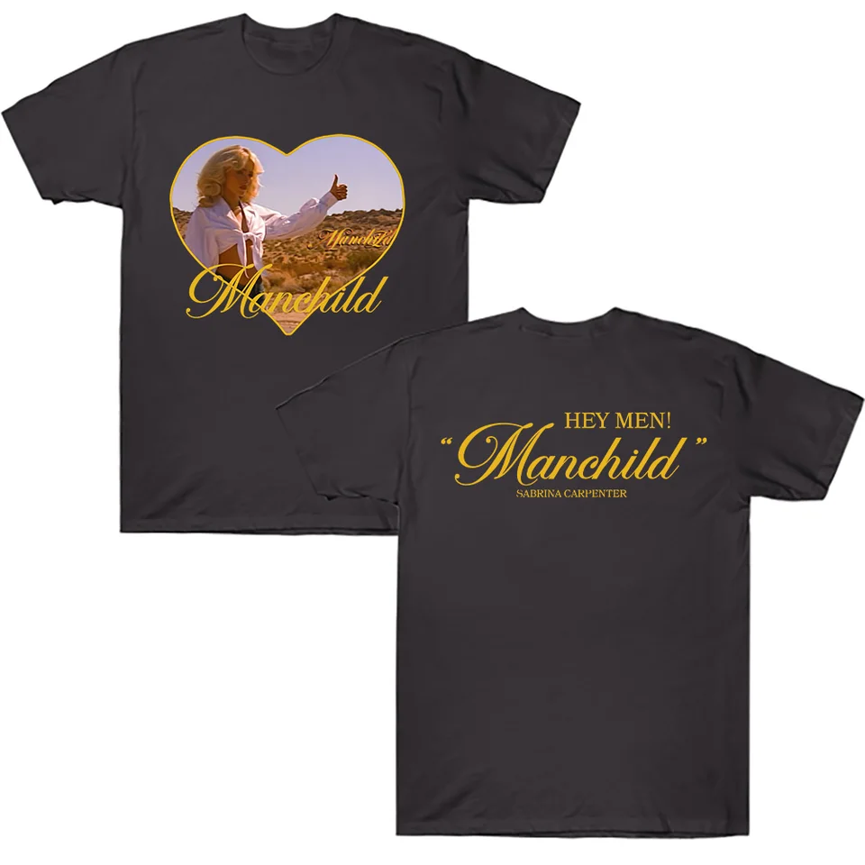 Sabrina Carpenter 公式Tシャツ Manchild Mサイズ Sabrina Carpenter Manchild T Shirt Summer Cotton Women's T-shirt