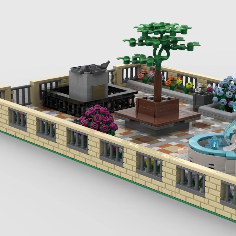 2327 pièces de construction modulaire, parc urbain MOC, conception de blocs de construction modulaires personnalisés, modèle éducatif, jouet de bricolage pour garçon, cadeau de festival