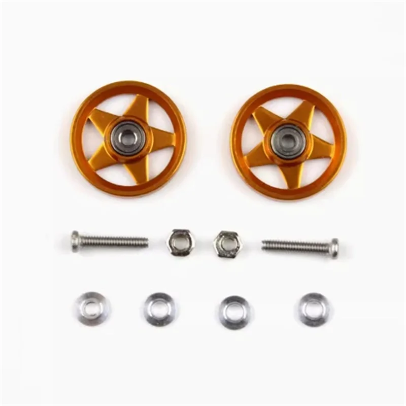 Homemade Tamiya four-drive brother four-drive modified car accessories 17mm aluminum alloy guide wheel steering wheel guide whee