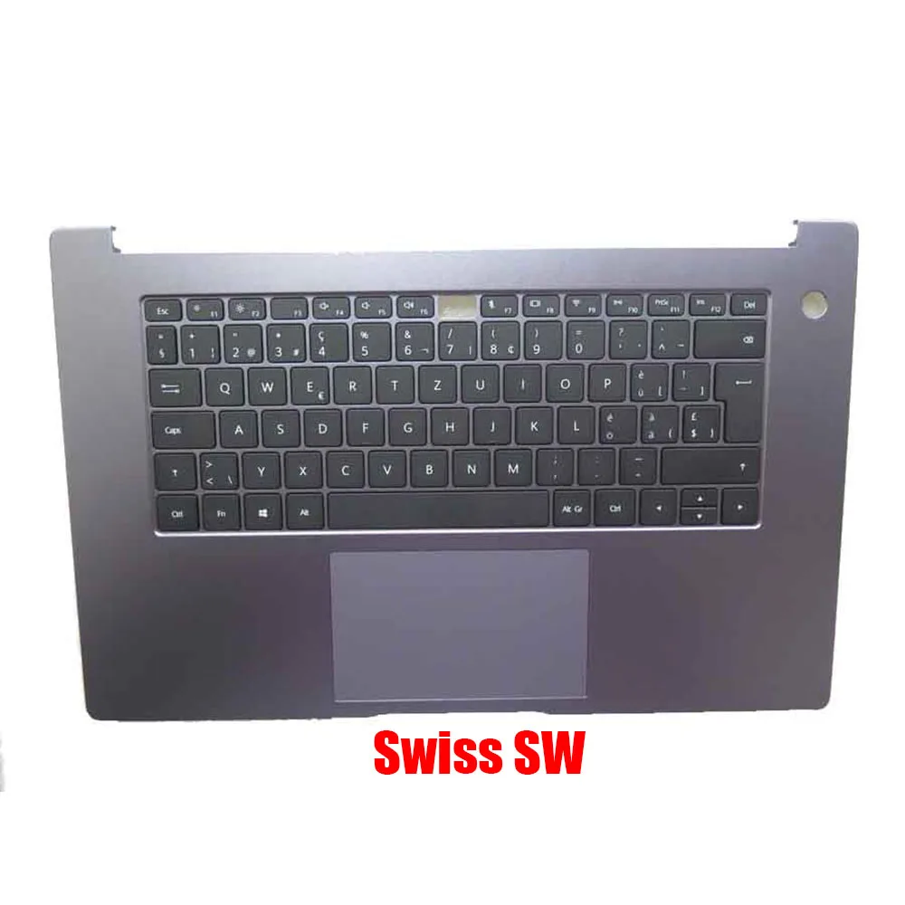 Imagem -05 - Palmrest para Notebook com Touchpad Teclado para Honor Magicbook 15 Bbr-wai9 Capa Cinza fr gr it jp sw Reino Unido Preto