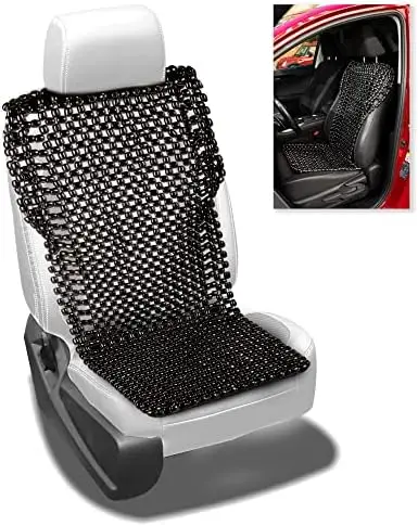 

Чехол для сиденья Zento Deals Bead Seat Cover - черная массажная подушка Royal Wood для автомобиля, грузовика, офисного кресла - снижает усталость