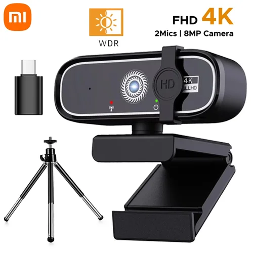Xiaomi Q1 4K Webcam 2K Autofocus cámara USB 1080P HD con micrófono cámara de ordenador para sala de estar/videollamada/conferencia 2025 nuevo