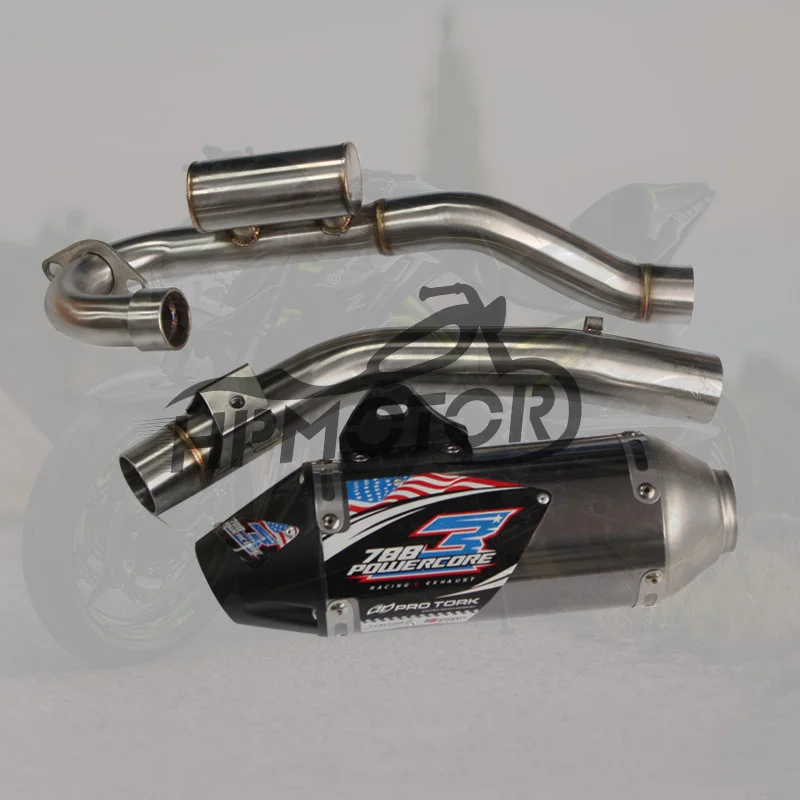 Motocross CRF150 CRF230F Complete Exhaust Muffler Pipes Dirt Bike Exhaust Pipe Full System suitable  for CRF150F CRF230F silver