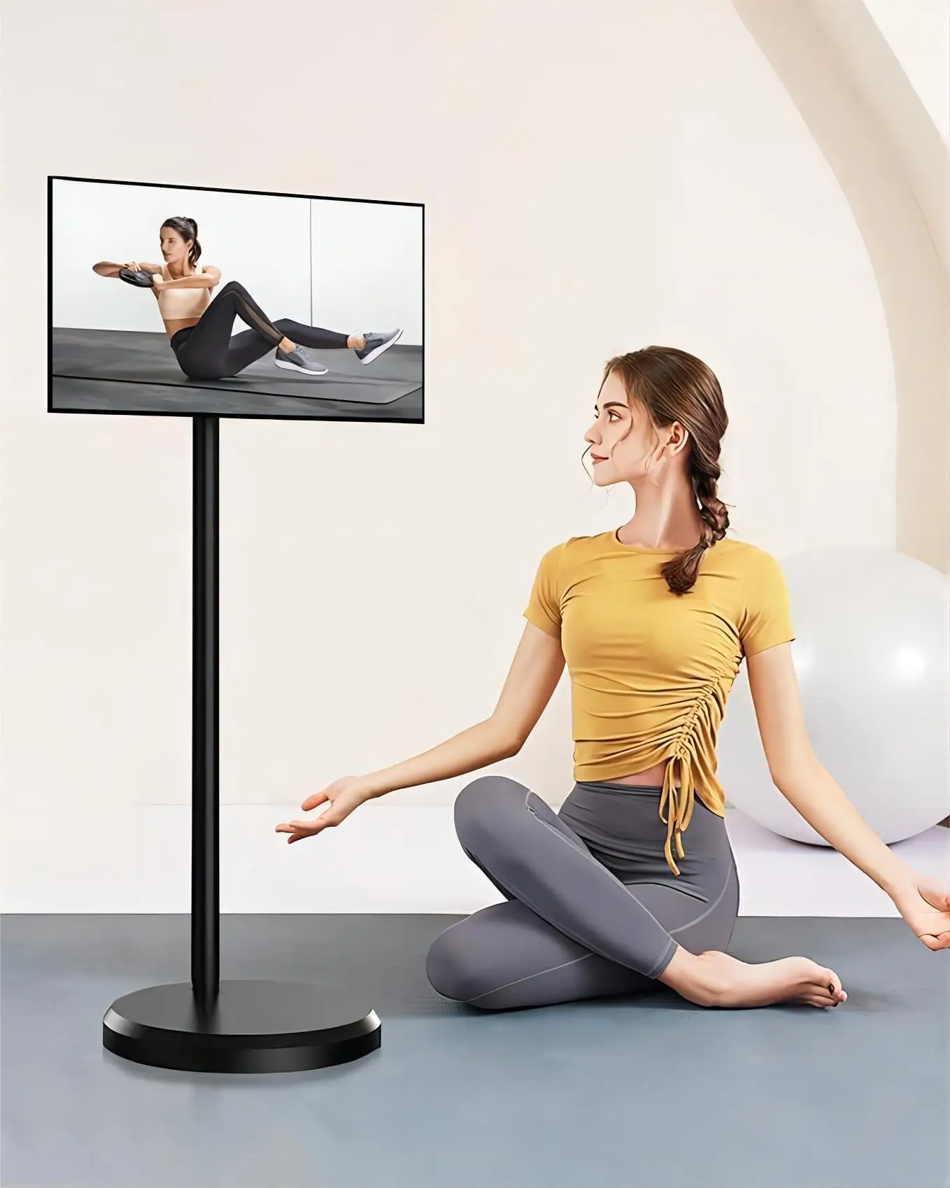 Popular shenzhen 21.5 Inch Battery-power Android Lg Stand By Me Tv In-cell Touch Screen Gym Gaming Live Room Smart Tv