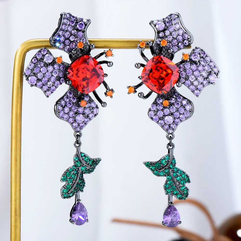 

Kellybola Trendy Ins Style BOHO 3-цветные длинные висячие серьги Full Mirco Paved с кубическим цирконием CZ для женщин и девочек, повседневные ювелирные изделия, подарок