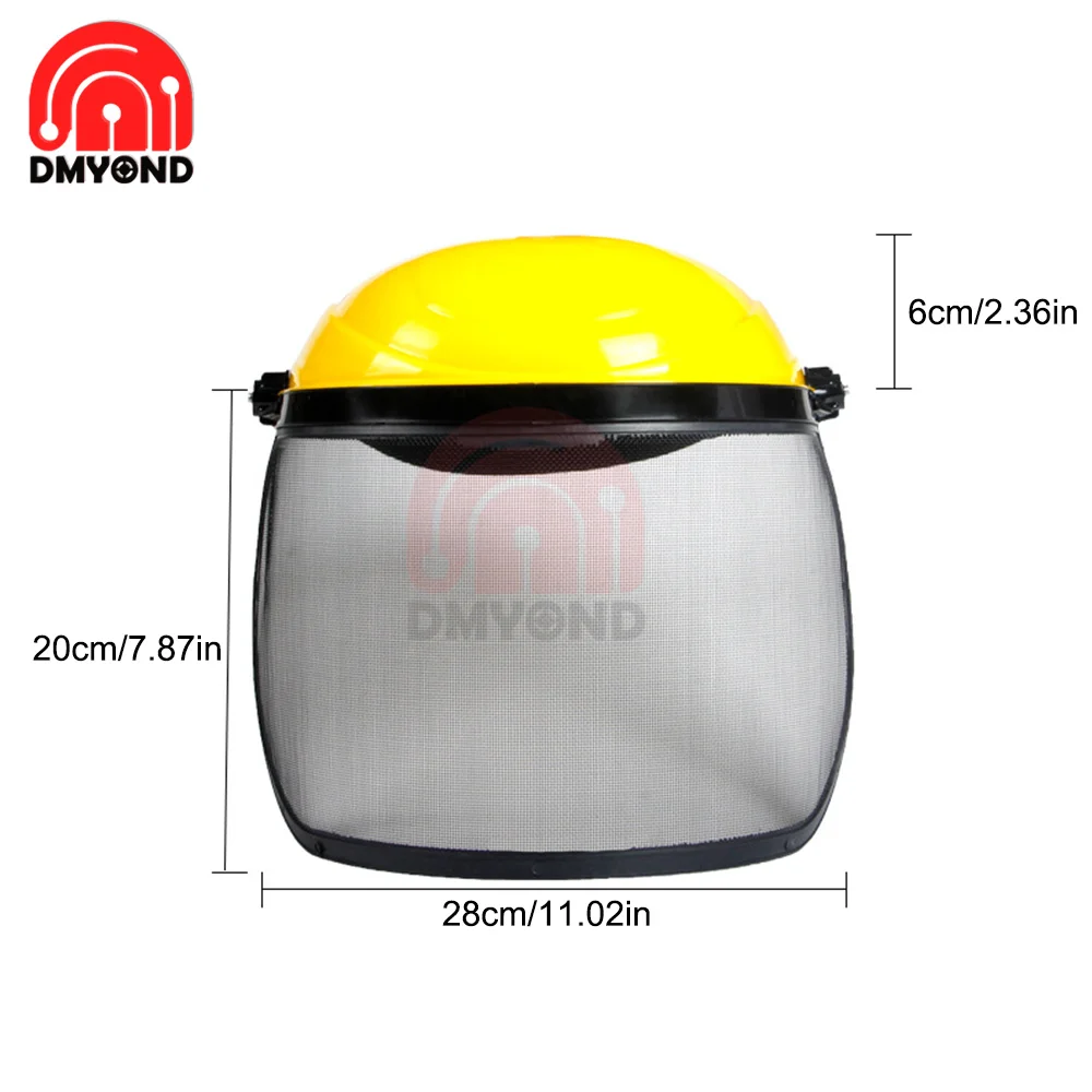 28*20*6cm Garden Grass Trimmer Safety Helmet Hat With Full Face Mesh For Brush Cutter Forestry Protection