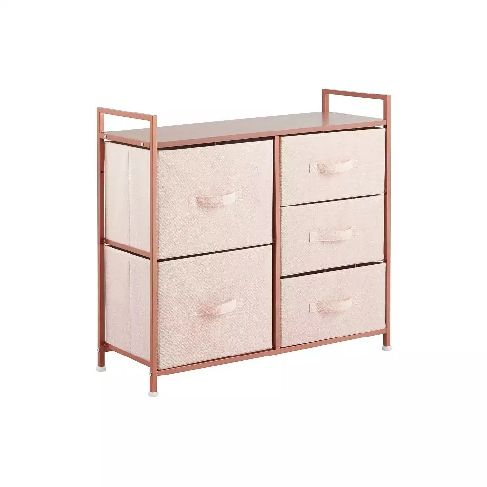 

Long Dresser Storage Organizer Stand, 5 Removable Drawers