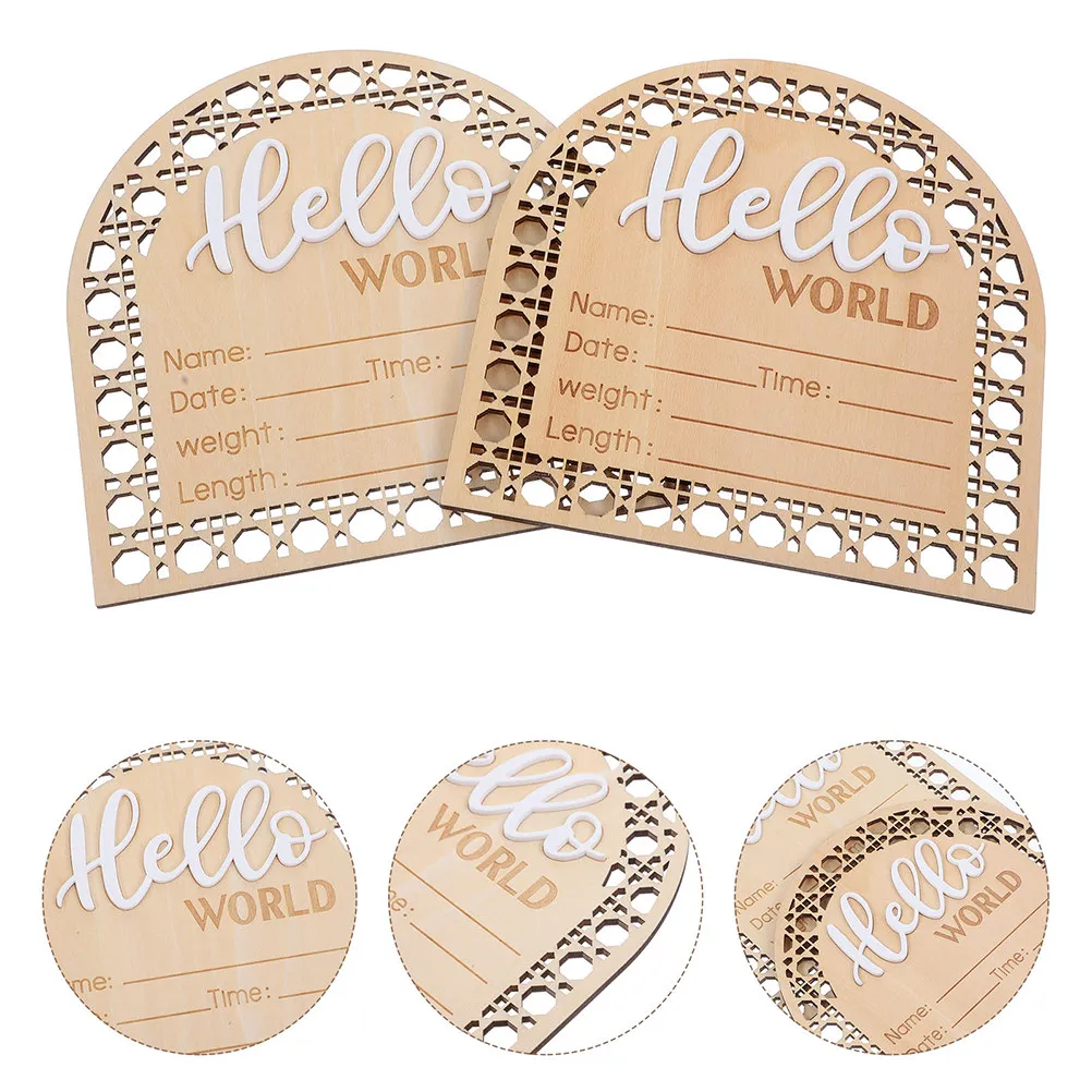 

Набор из 4 деревянных табличек для объявления о рождении ребенка, в деревенском стиле, для фотосессий новорожденных