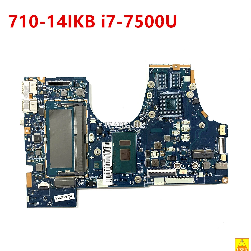 

100% Working 5B20M14148 Laptop Motherboard For Lenovo Yoga 710-14IKB BIUY2_Y3 LA-D471P UMA i7-7500U