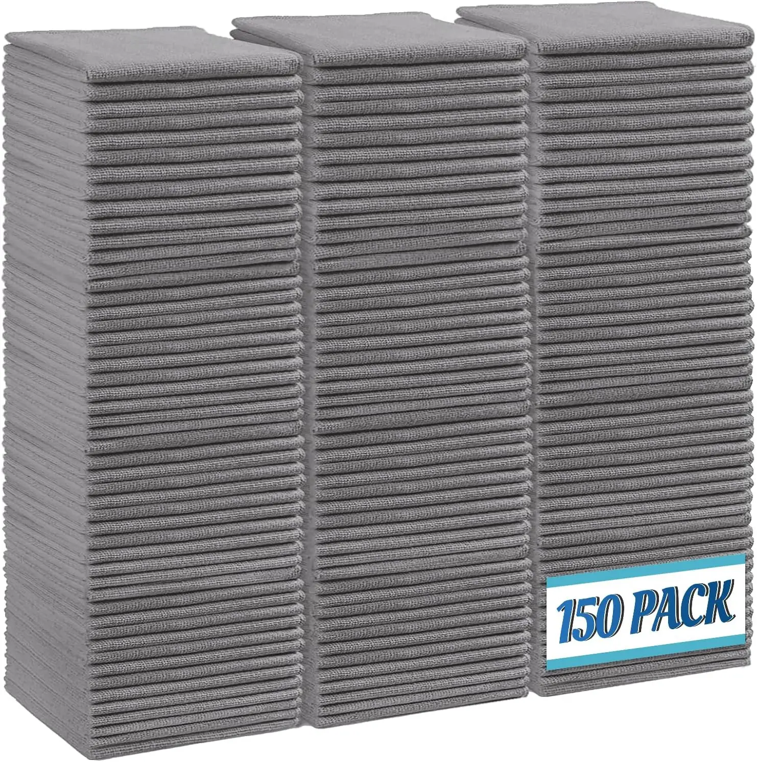 

Салфетки из микрофибры серого цвета, 150 штук, 11,5'X11,5', для уборки и работы в мастерской