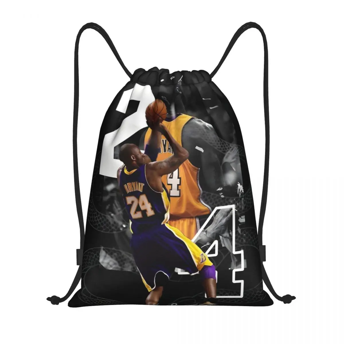 

Custom Pattern Logo Drawstring Bag Kobe-Bryant Travel Backpack Student Storage Bag School Bag ꦫ