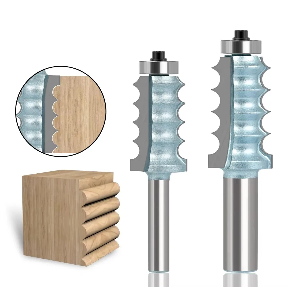 

1 шт., 8 мм, 12 мм, 12,7 мм, фреза с хвостовиком, резьба по дереву, четыре бусины и четыре канавки, большой формовочный фрезерный станок, набор линейных ножей, деревообработка