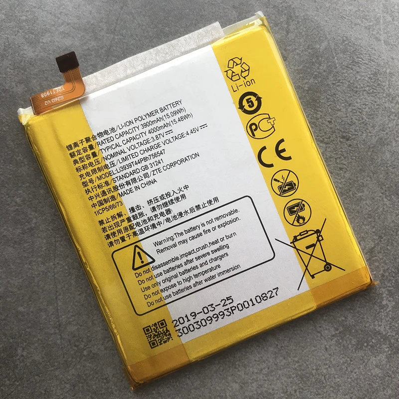 Original Li3939T44P8h756547 4000mAh Battery For ZTE A2019 Pro AXON 9 Pro A2020 A2020N2 Axon 10 Pro 5G Axon 11 SE 9000N V2020 5G