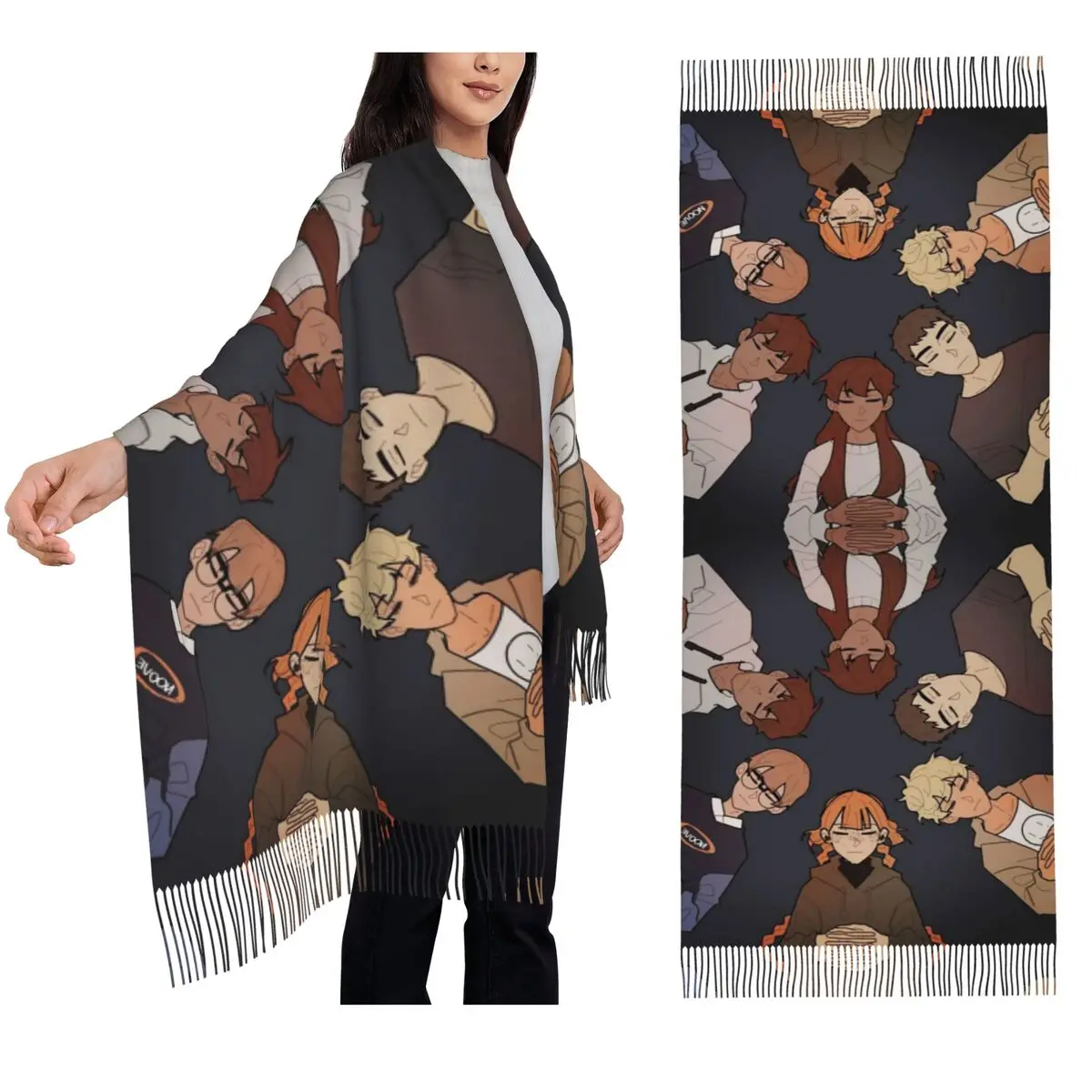 

Школьный автобус, шарф с кисточками, шарфы для женщин, мягкие теплые шали и накидки, большая осенне-зимняя шаль