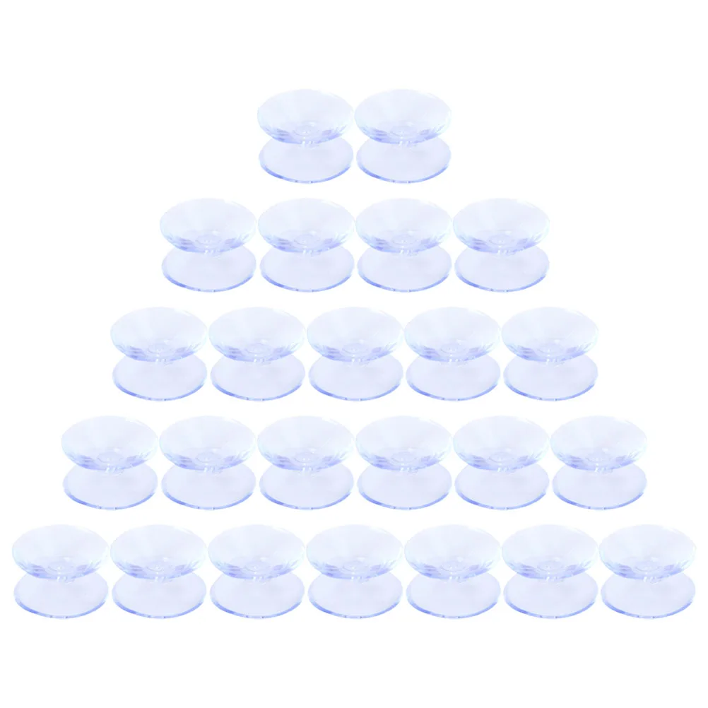 

24pcs Suction Cups Clear Silicone Gel Feet Non-slip Mat Table Bumpers Double-sided Suckers Transparent Spacers Glass Furniture