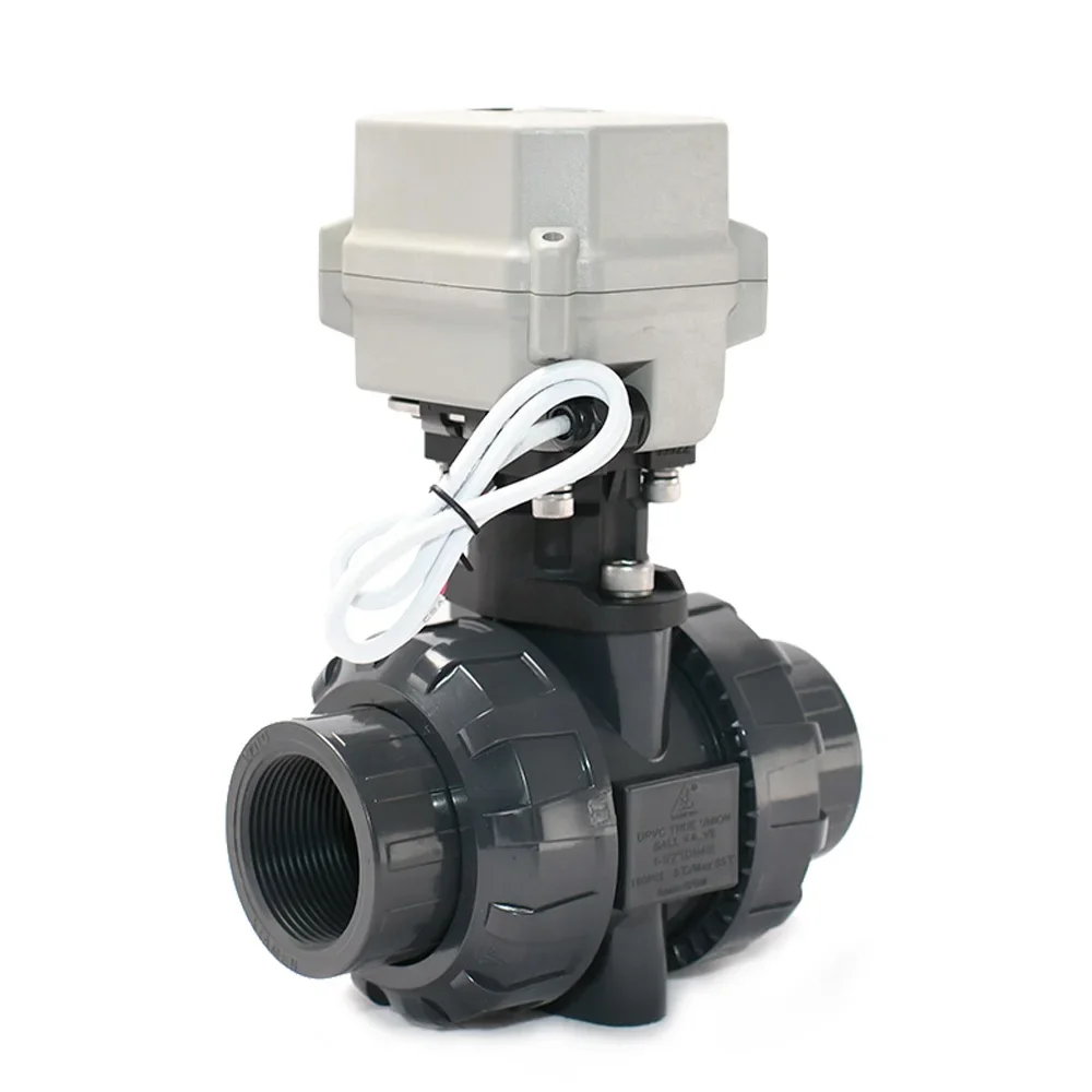 2 way upvc pvc valve ac110v-220v normal open dn40 1 1/2