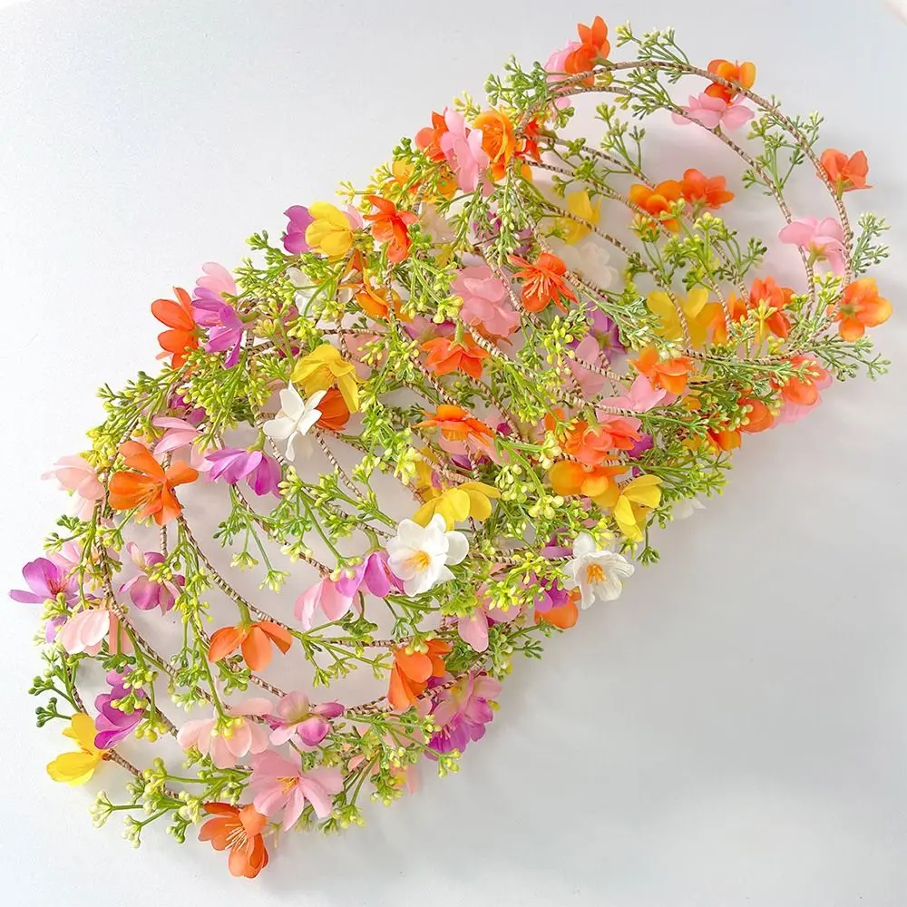 

Vintage Forest Style Flower Leaf Crown Cosplay Photoshoot Floral Headband Wedding Hair Accessories for Women