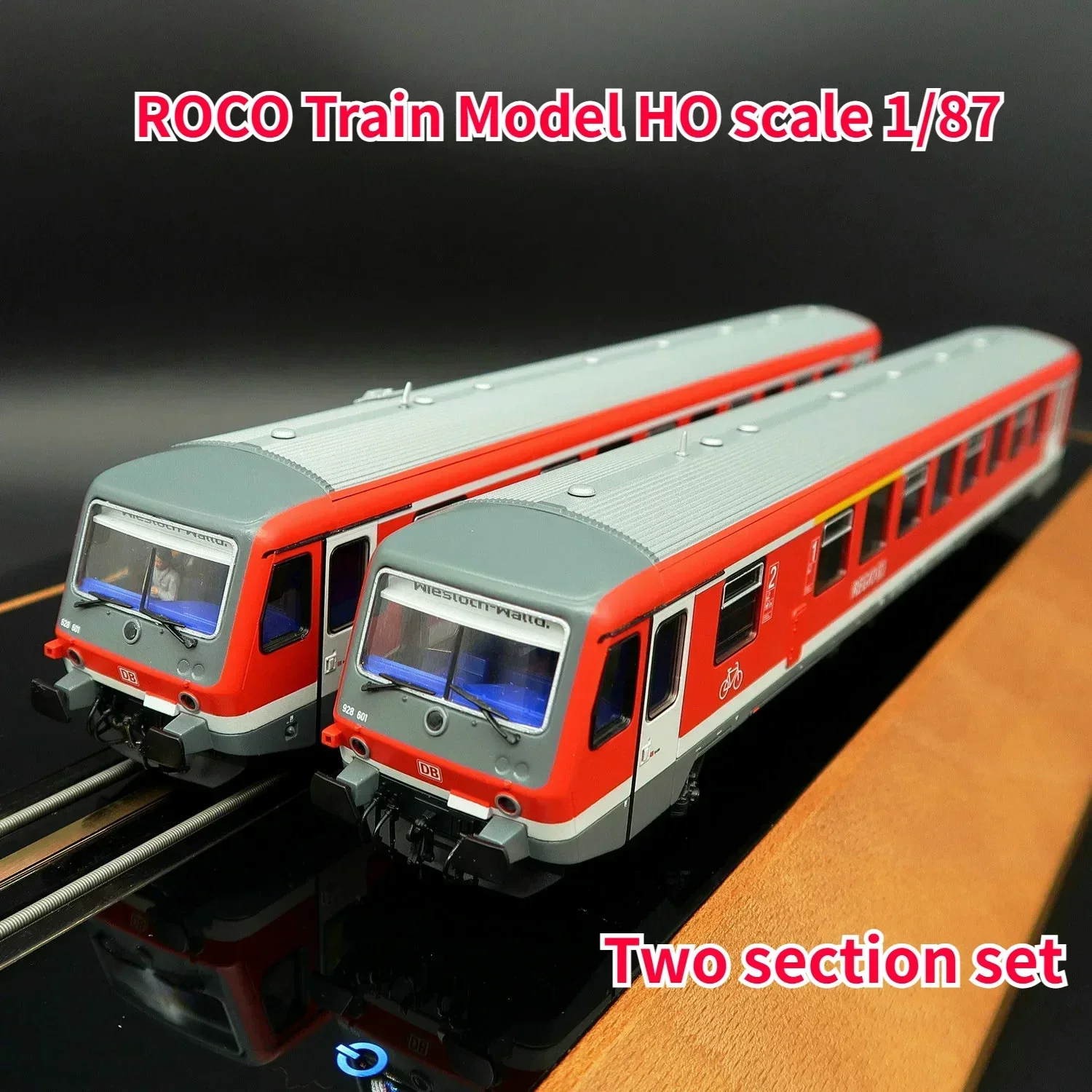 ROCO HO 1/87 Train Model 72078 VT628 Intercity Train with Lights Two-section Set DB DC Version Rail Car Train Model Toy Gift