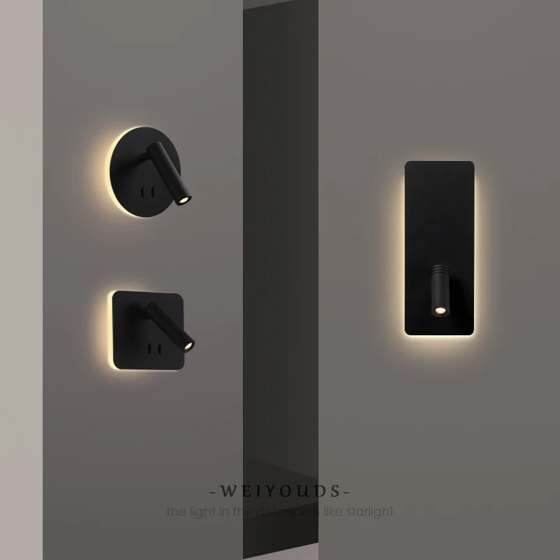 3W 10W Adjustable 350 Degree Rotation Wall Lamp With Switch Hotel Bedroom Bedside Study Reading Sconce Light