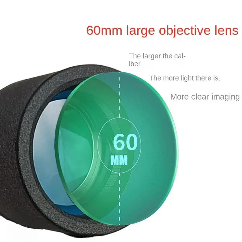 25-75X60 High Definition High Magnification Integrated Variable Monoculars Portable Outdoor Camping  Birdwatching Mirror