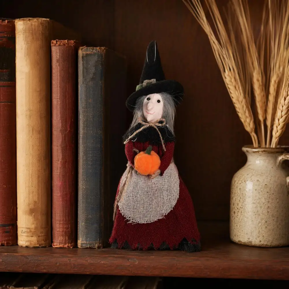 Halloween Home Decor Halloween Decoration Set Realistic Ghost Festival Ornament Witch Broom Tabletop Accent for Spooky Festive