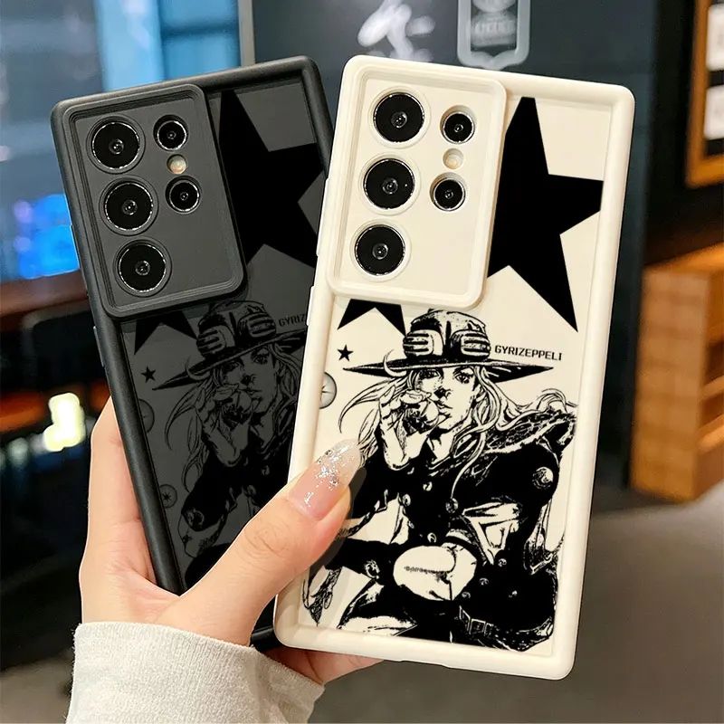 Funda de silicona para teléfono JoJo Part 7 Zeppeli para Samsung Galaxy S26 Ultra S26 Edge S25 FE S24 S23 S22 ULTRA S21 PLUS S20FE