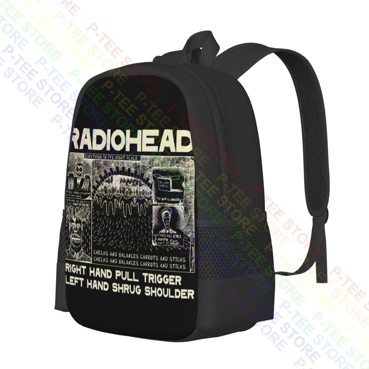 Radiohead Xl Kid A W.A.S.T.E. Graphic Art BandBackpack Large Capacity School Art Print