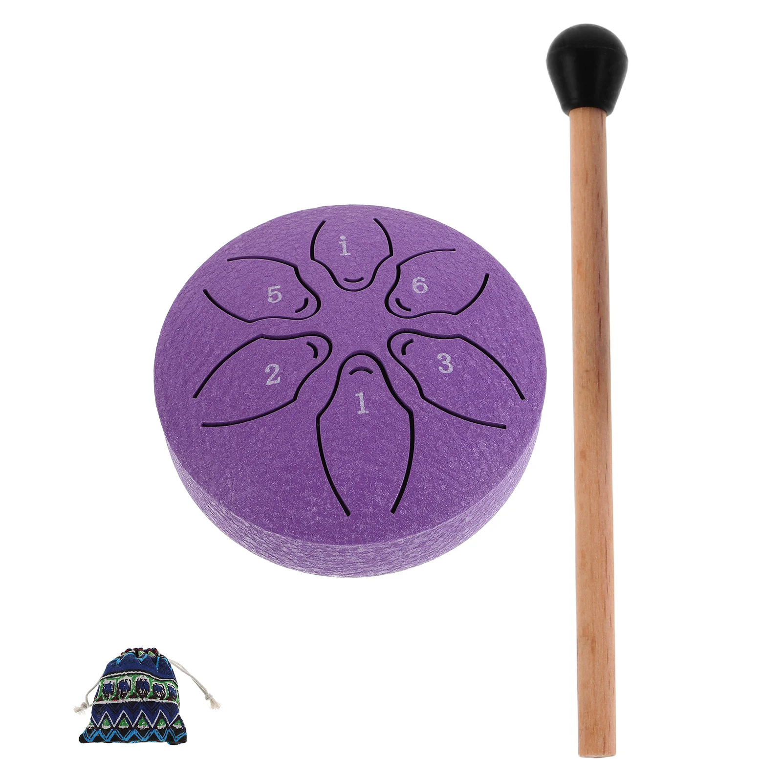 

1Set Steel Tongue Handpan Drum 6 Notes Mini Percussion Instrument for Kids Portable Musical Rain Drum Outdoor Garden Play