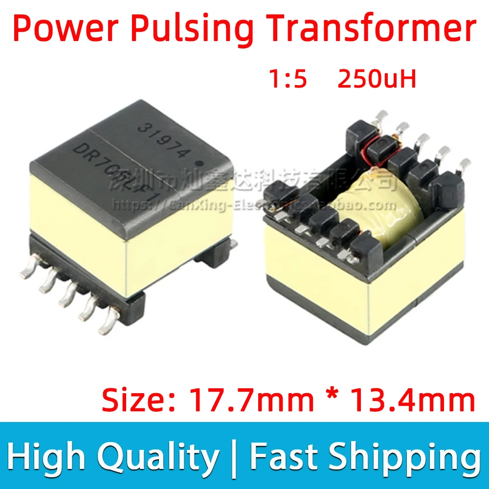 

2pcs 31974R-LF1 31974R LF1 SMD Turns Ratio 1:5 Step Up Booster Transformer 250uH High Frequency Pulsing Power Transformer