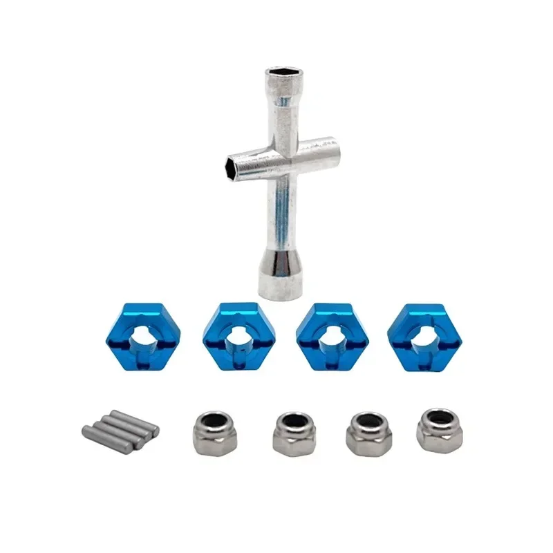 Per UD 1/16 GR M16 RC Parti di automobili Aggiornamento in metallo Bracci oscillanti Asta dello sterzo da 12 mm