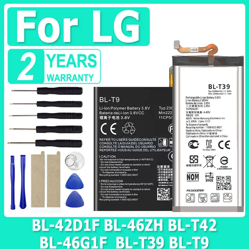 BL-46G1F BL-46ZH BL-T42 Battery For LG Google Nexus 5 K10 G5 V50 G7 ThinQ Version K20 Plus TP260 K425 K428 K430H AS330 VS987