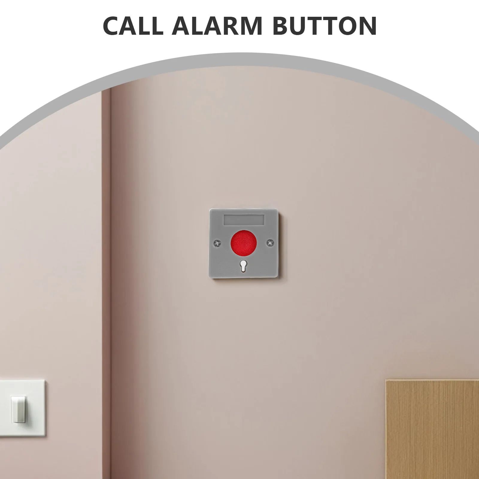 Elderly Alarm Call Button Restroom Emergency Switch Alert Panel Resettable Manual Emergency Call System