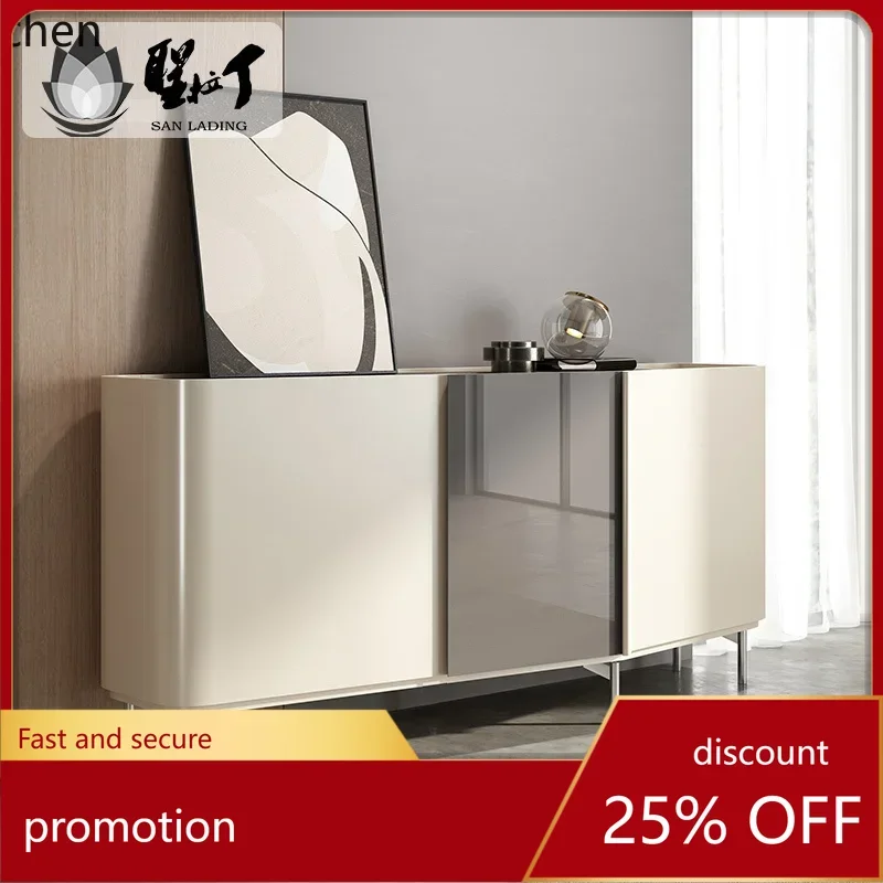 

HT minimalist rock slab entrance cabinet light luxury modern simple dining side living room partition entrance decorative
