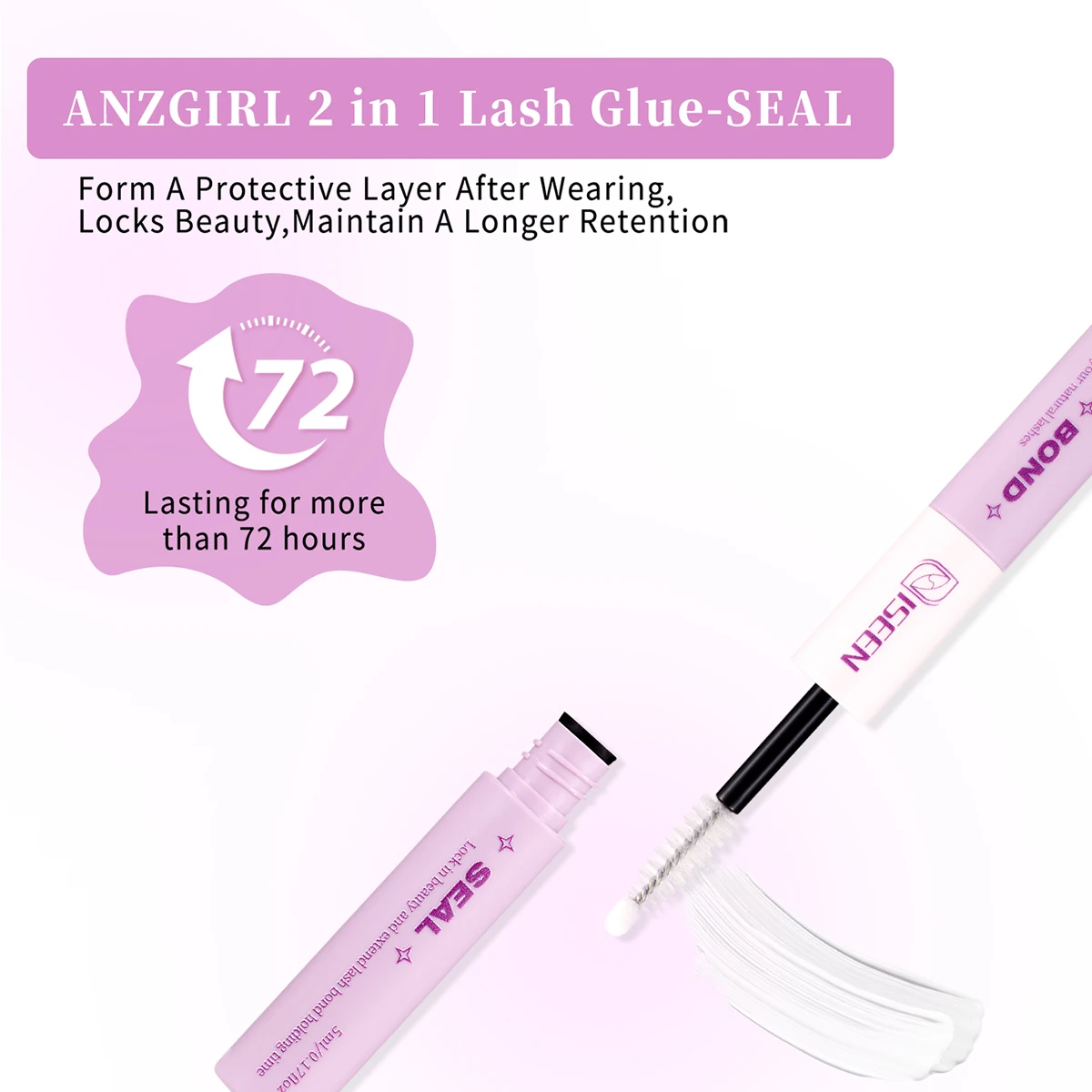 لاش بوند وختم 10 مل رموش فردية غراء وختم أدوات تمديد الرموش فائقة القوة