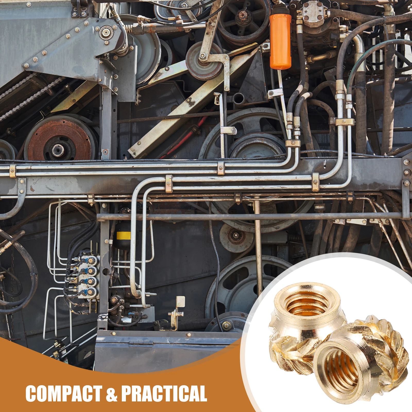 

50Pcs M3 Heat Set Inserts 4Mm Length Copper Knurled Nut Insert for 3D Printers Injection Molding Use Heat Set Insert