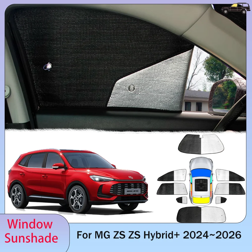 

Car Sunshade For MG ZS ZS Hybrid+ 2024~2026 2025 Side Window Skylight Windshield Sun Shade Protector UV Parasol Accessories